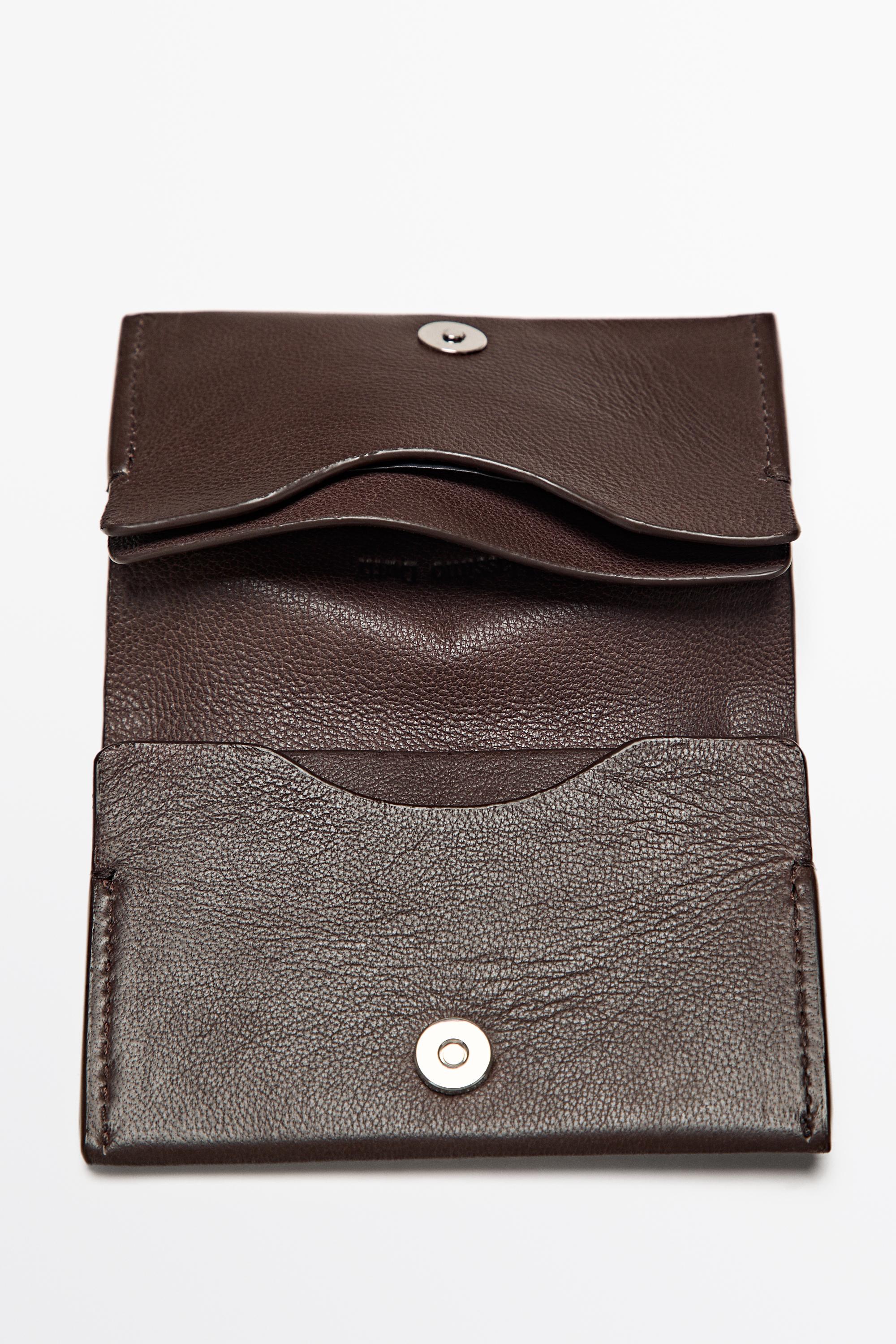 Portefeuille en cuir nappa
